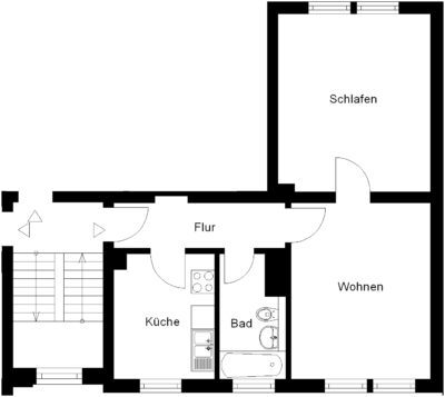 Erstbezug nach Modernisierung! Lichtdurchflutete 2-Zimmer-Wohnung mit Blick ins Grüne, 56564 Neuwied, Wohnung